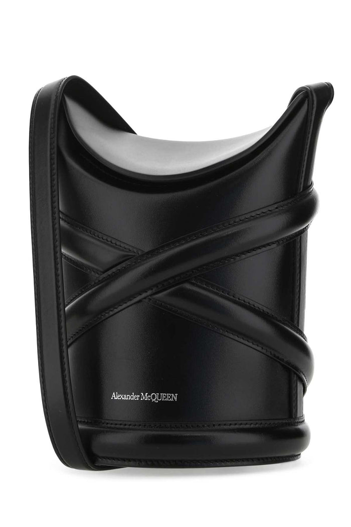 Black Leather The Curve Bucket Bag Borse A Secchiello