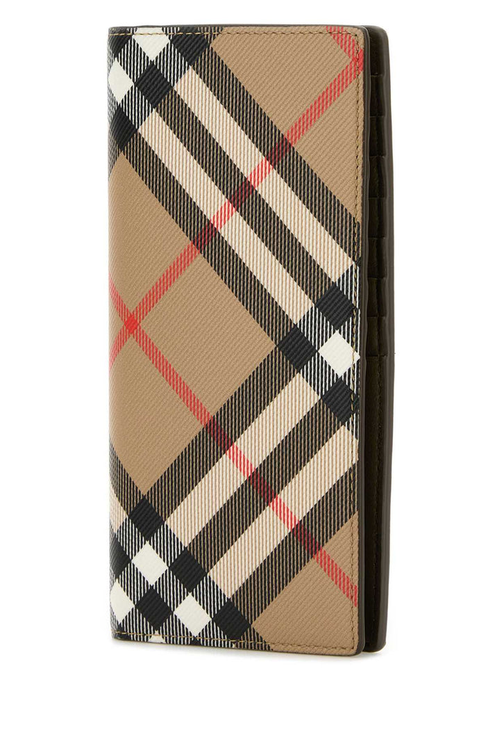 Printed Canvas Wallet Sand Portafogli