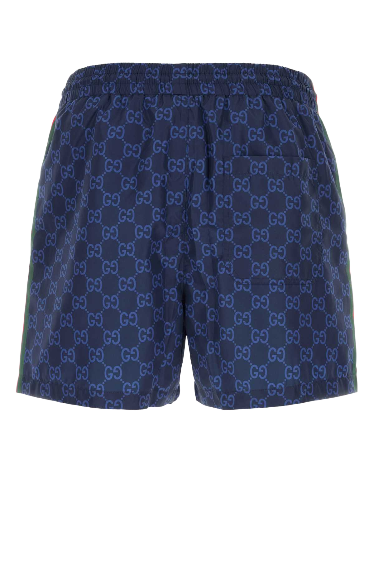 Printed Polyester Swimming Shorts Navy Joint Costumi Da Bagno