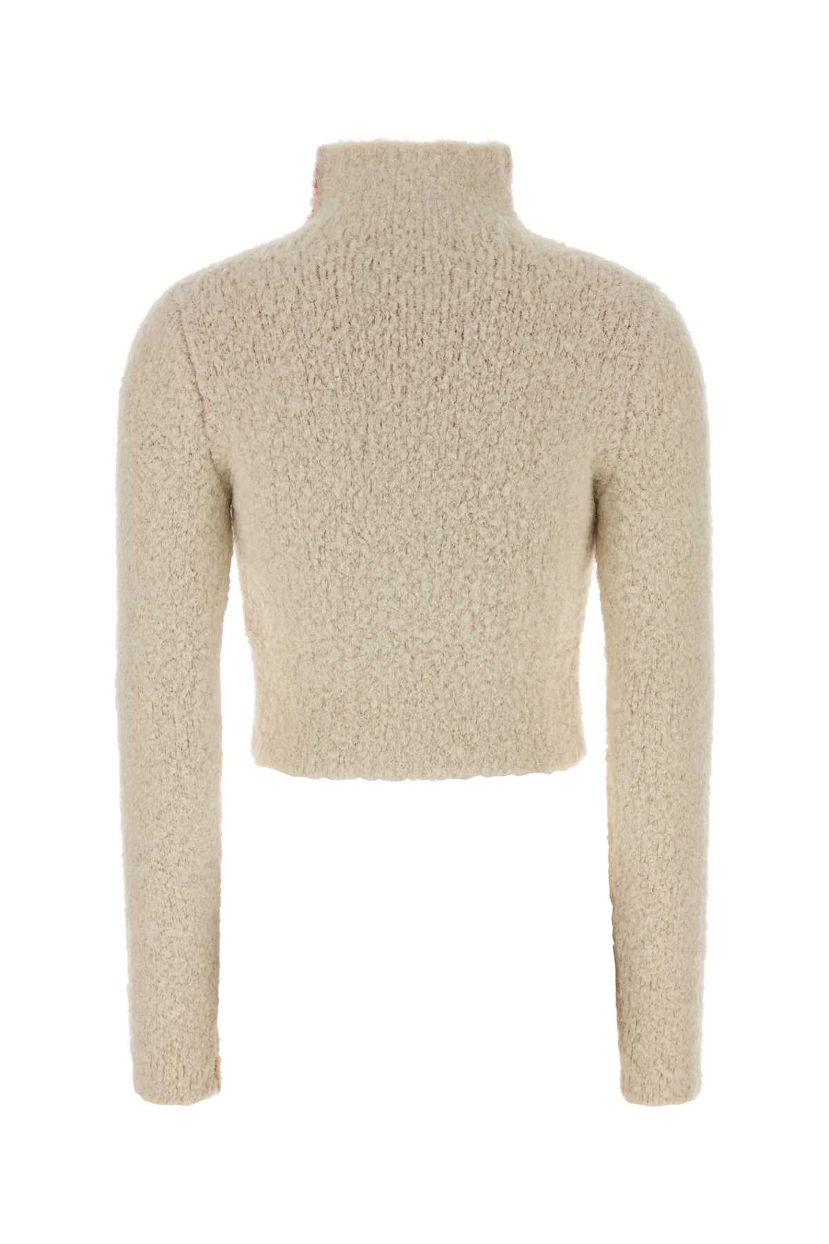 Ivory Stretch Alpaca Blend Cardigan 129 Maglieria