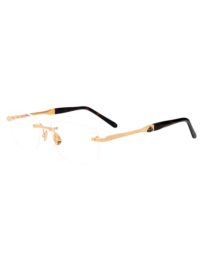 The Conquest I Champagne Gold Plated Titanium Optical