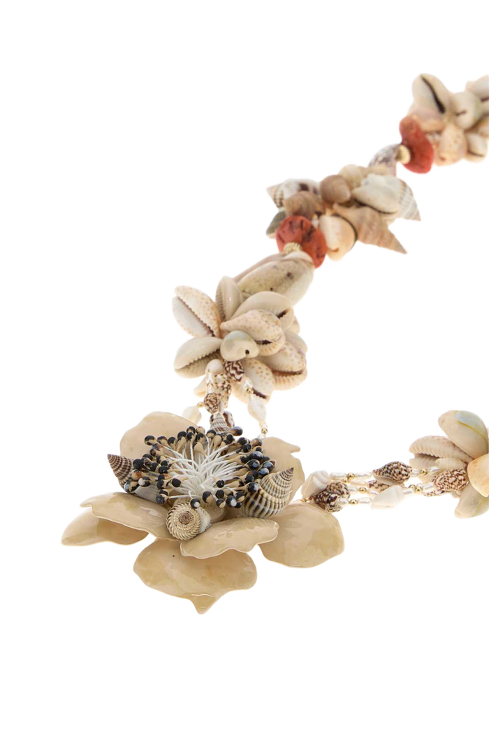 Embellished Necklace Oroavoriomulticolorcorallocream Exterior: Shells Collane