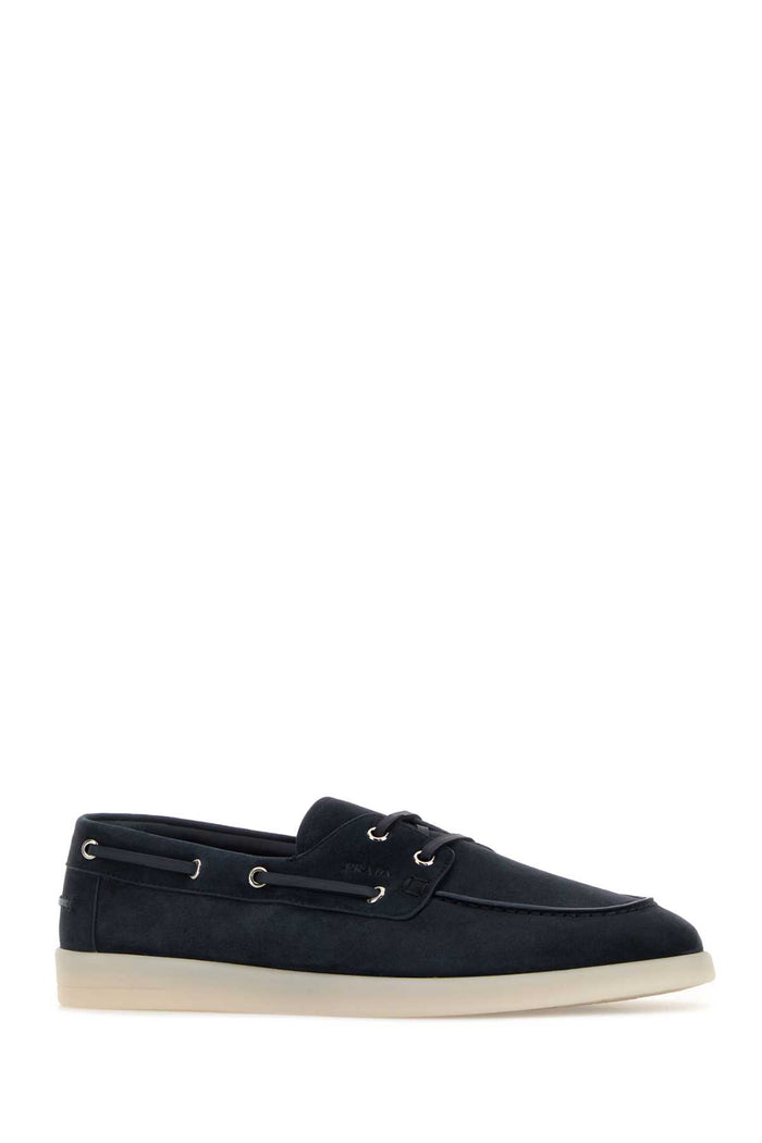 Navy Blue Suede Loafers Blu Mocassini