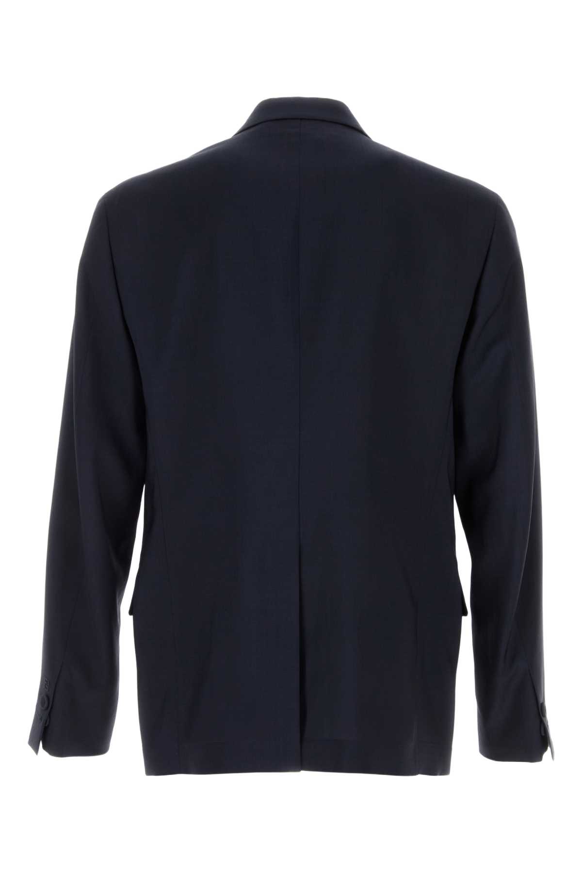Navy Blue Wool Blazer Dark Blu Exterior: Giacche E Gilet