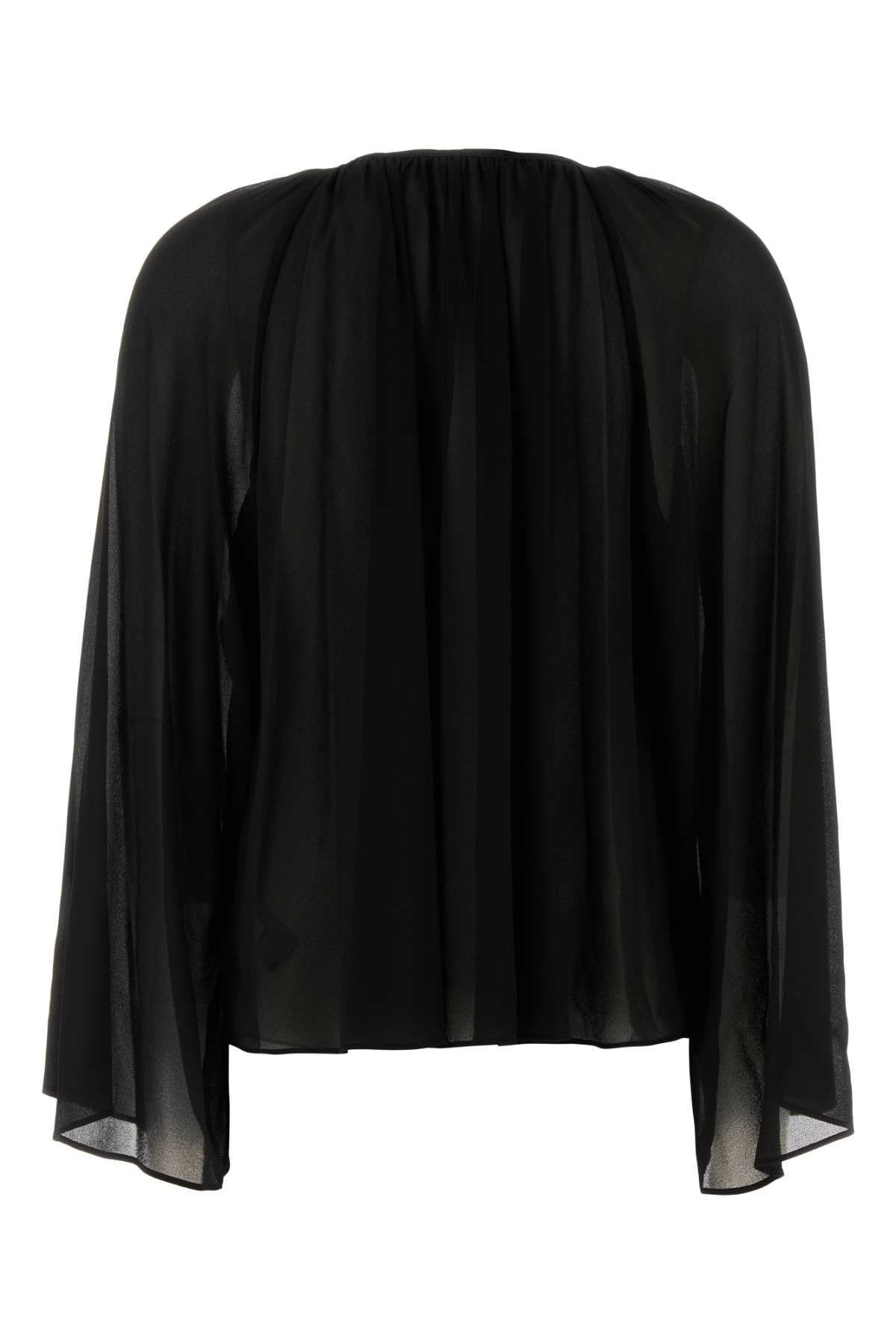 Black Georgette Blouse Exterior: Polyester Maglie