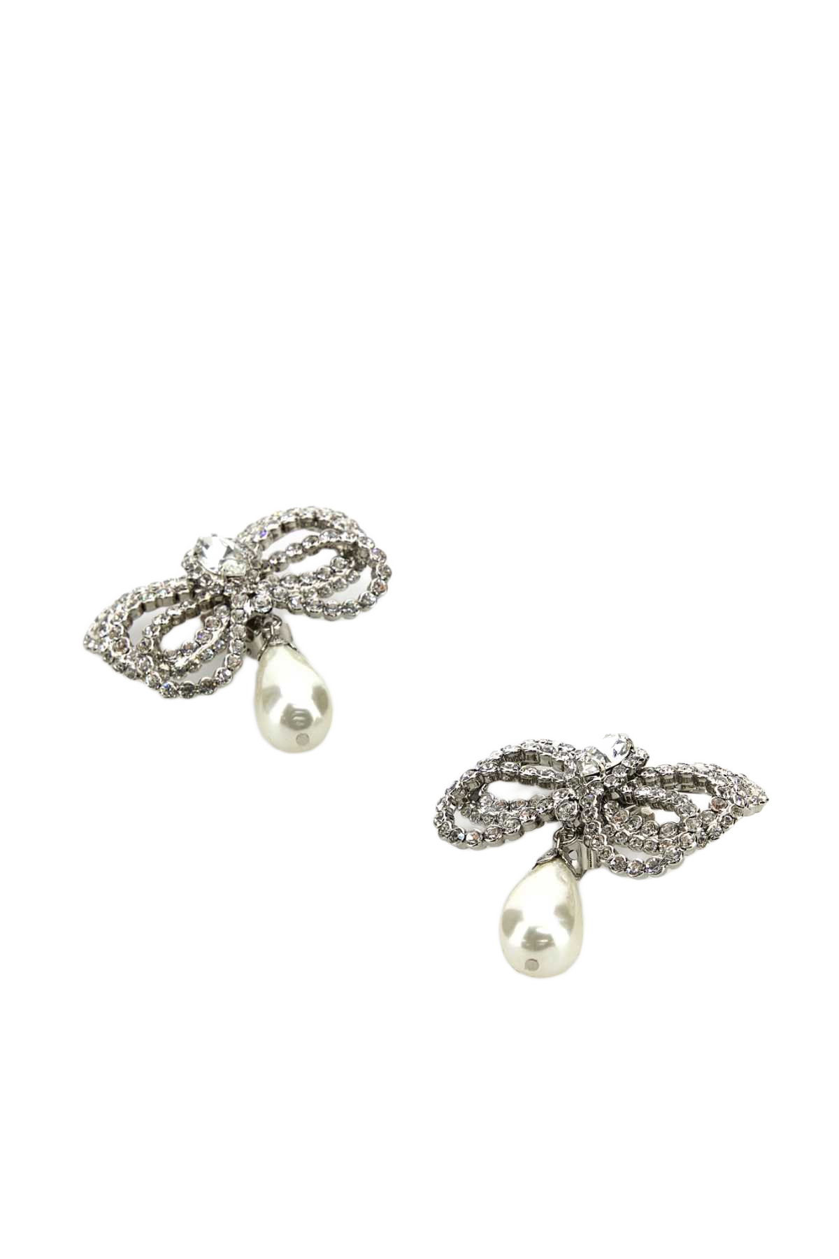 Embellished Metal Earrings Crysilver Orecchini