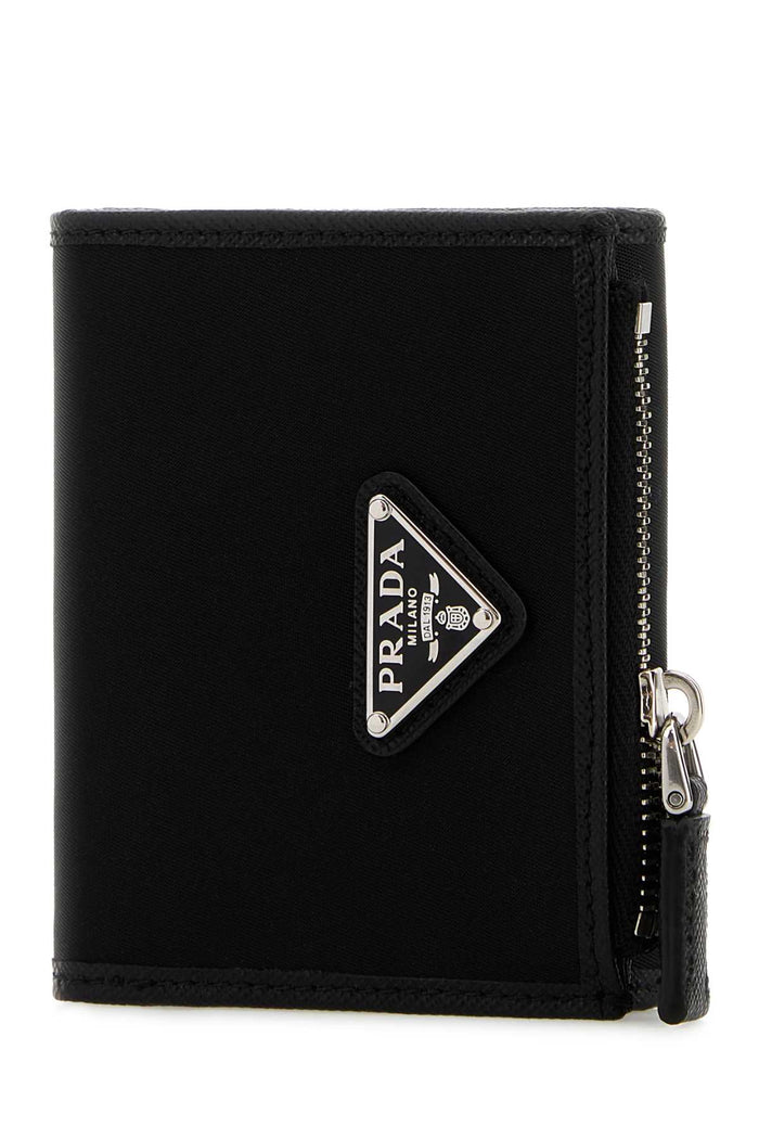 Black Canvas Wallet Nero Portafogli