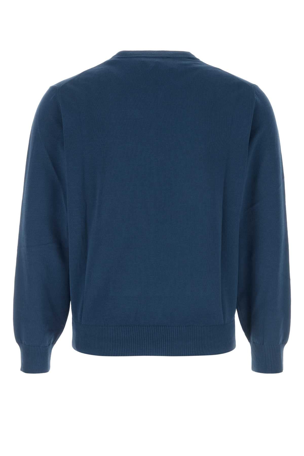 Navy Blue Cotton Sweater Bluette Exterior: Maglieria