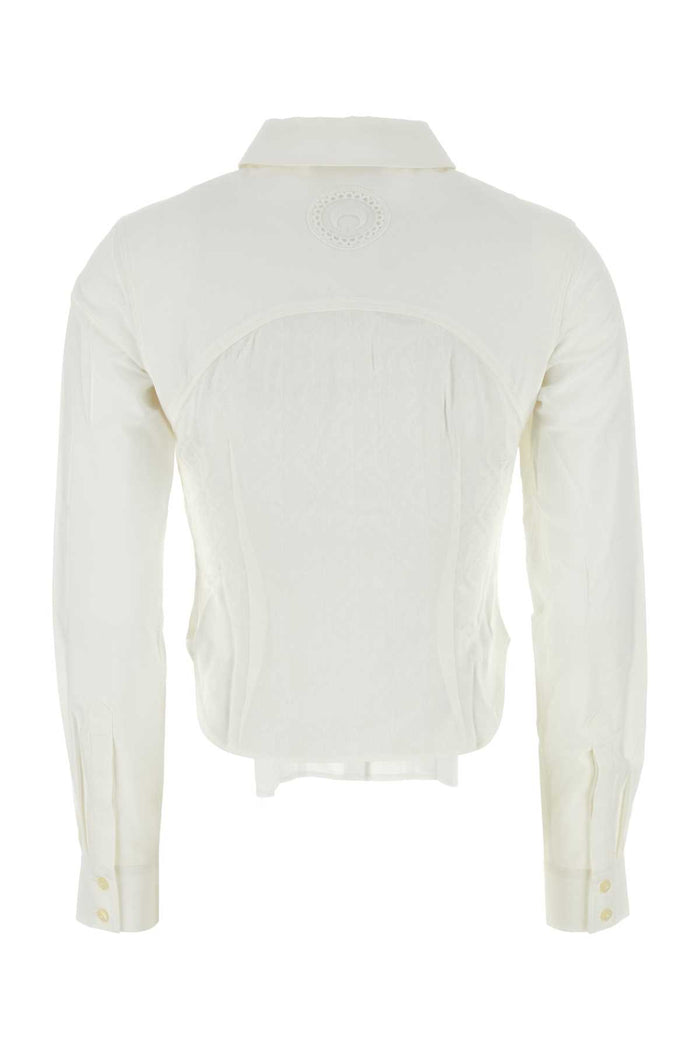 White Cotton Shirt Exterior: Camicie