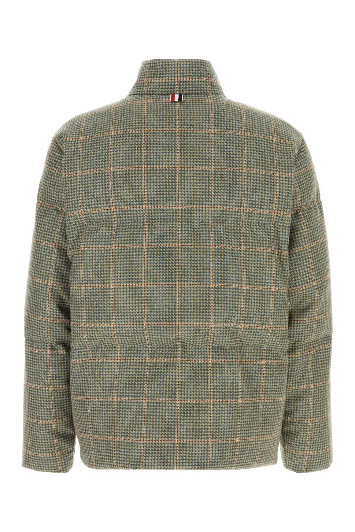 Embroidered Wool Reversible Down Jacket Dkgreen Piumini