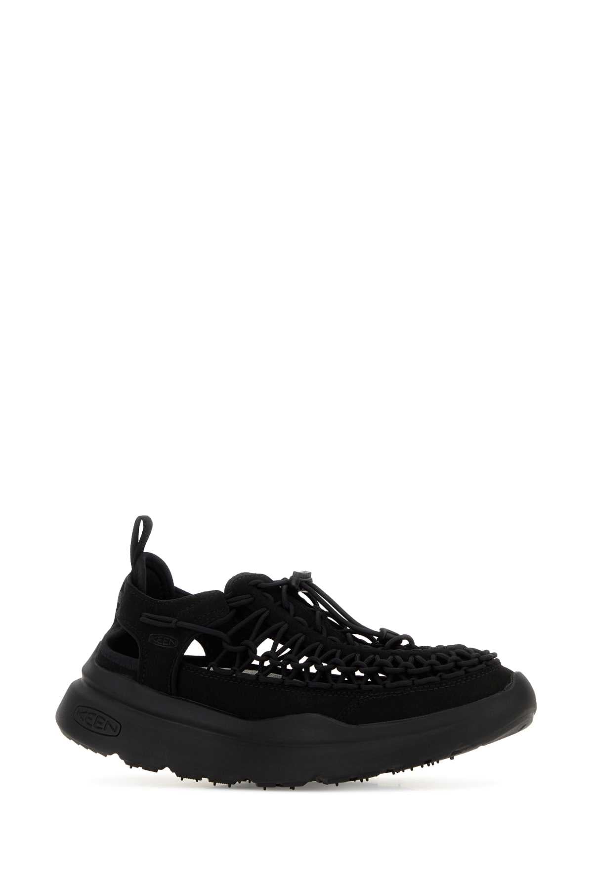 Black Fabric Uneek Sneakers Blackblack