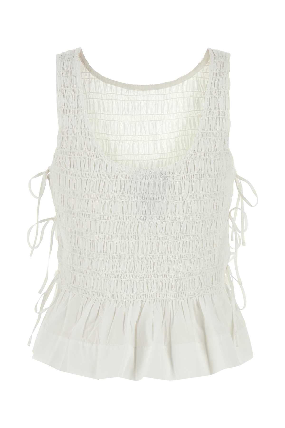 White Cotton Top Brightwhite Exterior: T-shirt