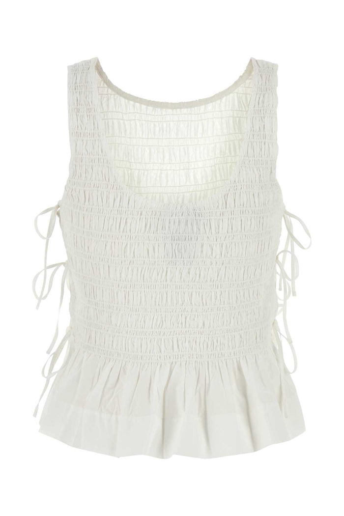White Cotton Top Brightwhite Exterior: T-shirt
