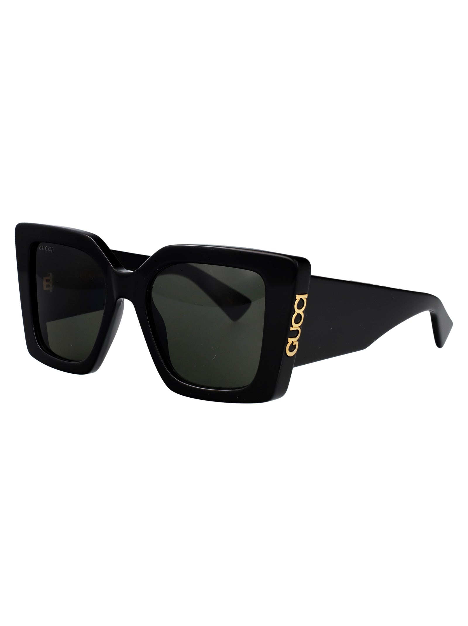 Black-black-grey Acetate Sunglasses