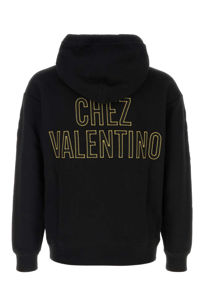 Black Cotton Sweatshirt Nerogiallo Exterior: Felpe