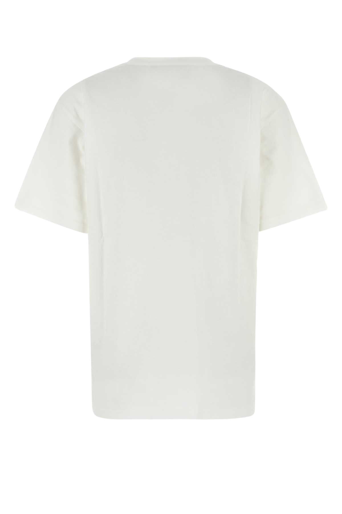 White Cotton T-Shirt Avorio Exterior