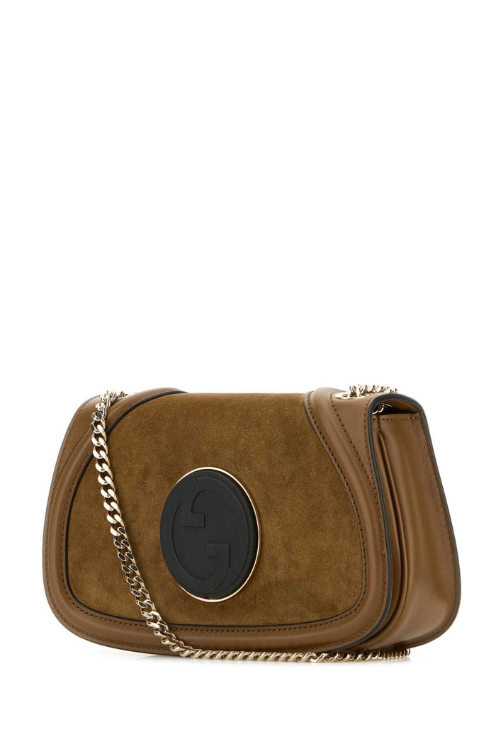 Caramel Suede And Leather Gucci Blondie Shoulder Bag Cudafnecudafcud Borse A Mano