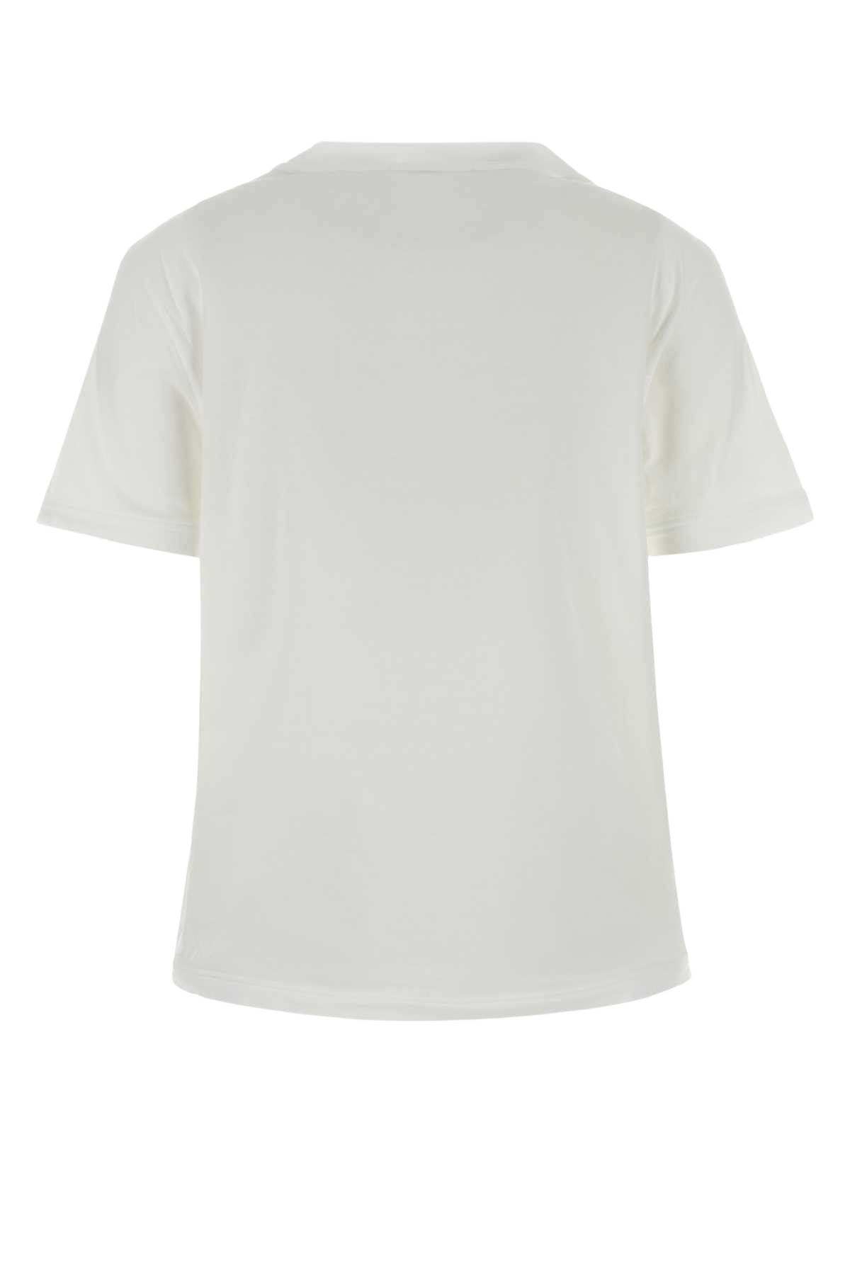 White Cotton T-Shirt Bianco Exterior