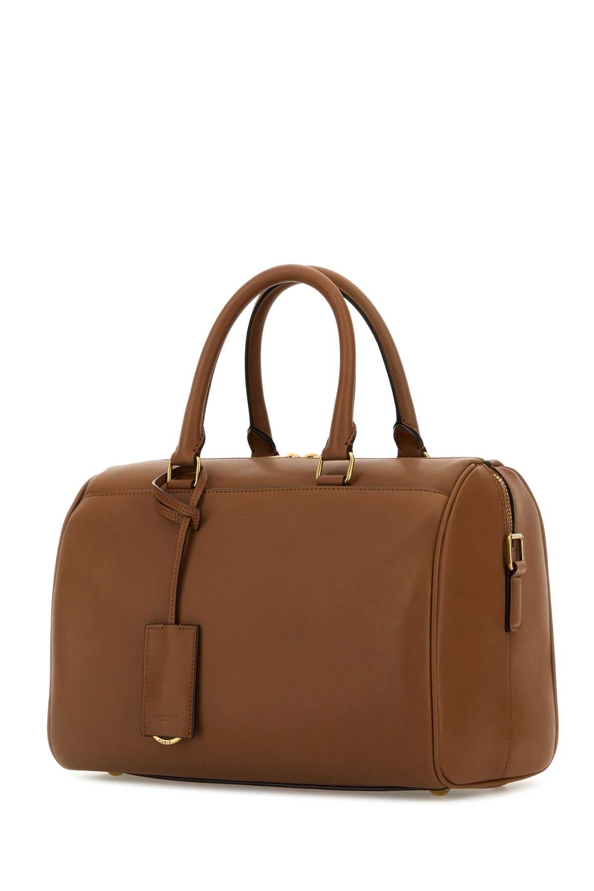 Caramel Leather Handbag Brick Borse A Mano