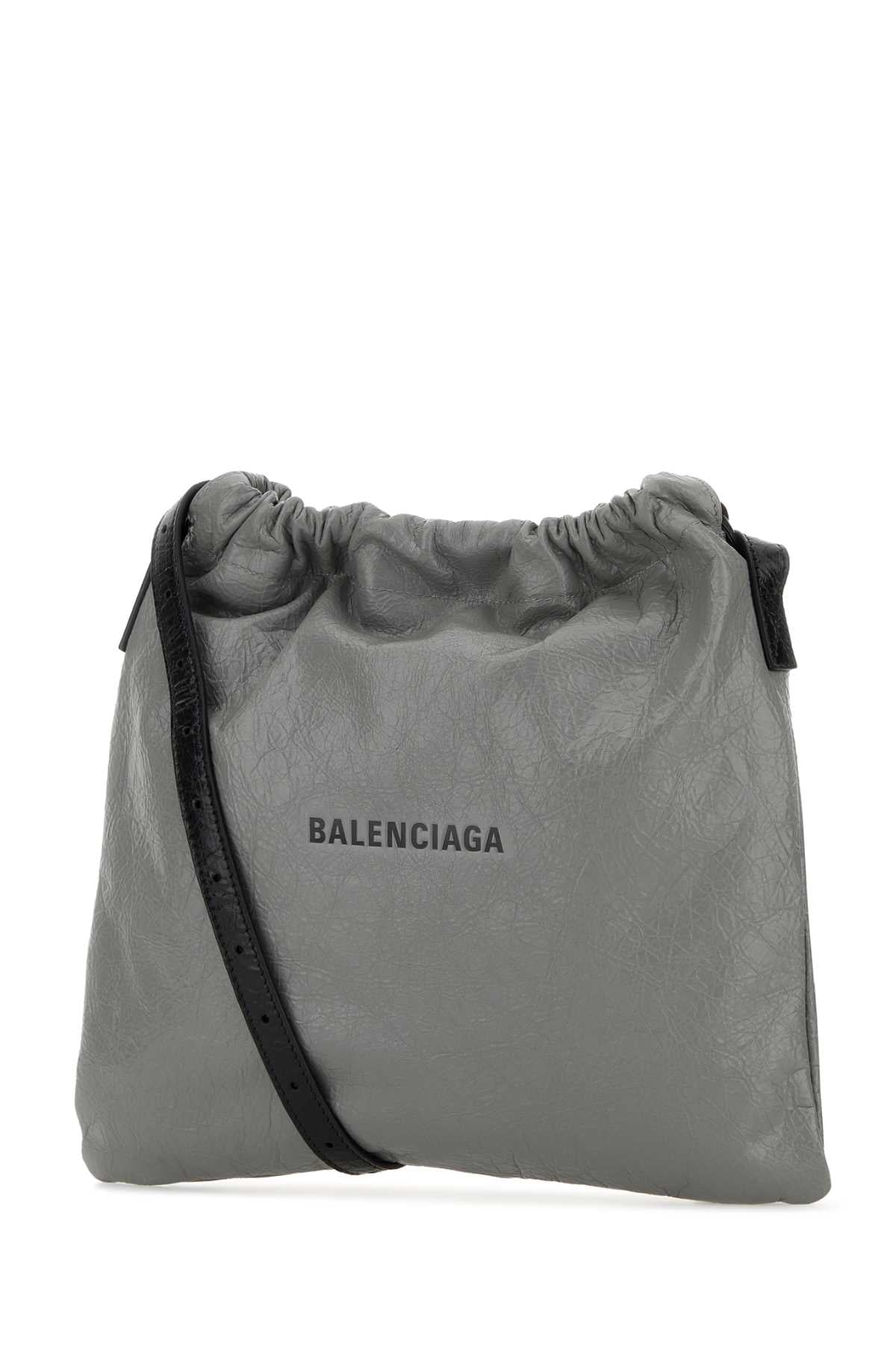Grey Leather Medium Dust Bag Crossbody Bal Grey/l Black T Domesticated Lamb Le Borse A Tracolla