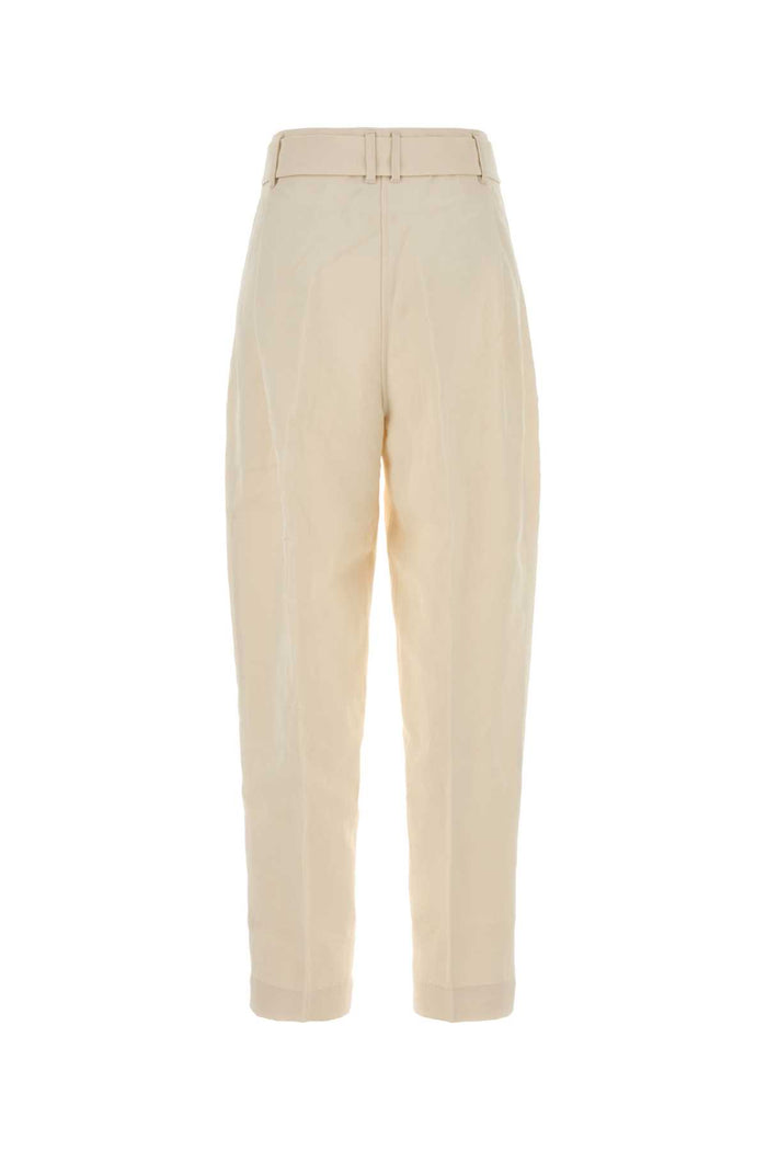 Ivory Jersey Pant Pearl Exterior: Viscose Linen Pantaloni