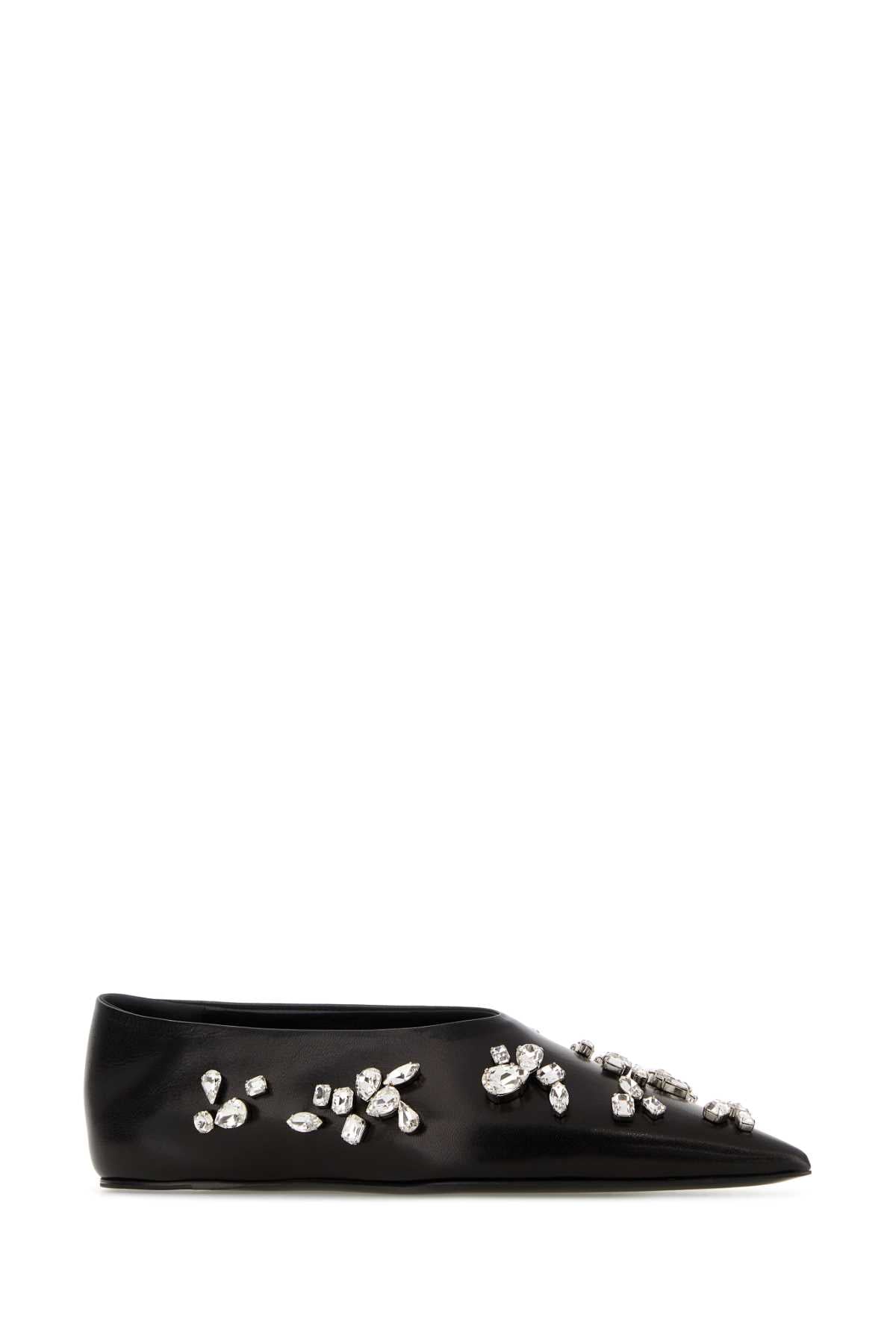 Black Leather Ballerinas Ballerine