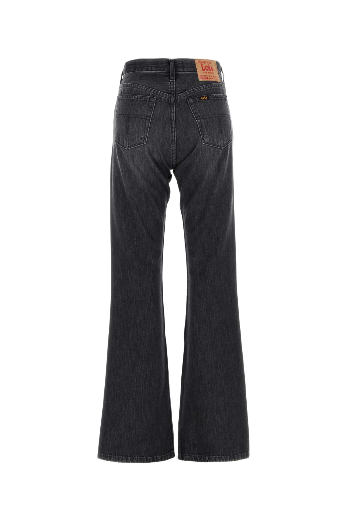 Black Denim Lindsay Jeans Stone Exterior: Cotton