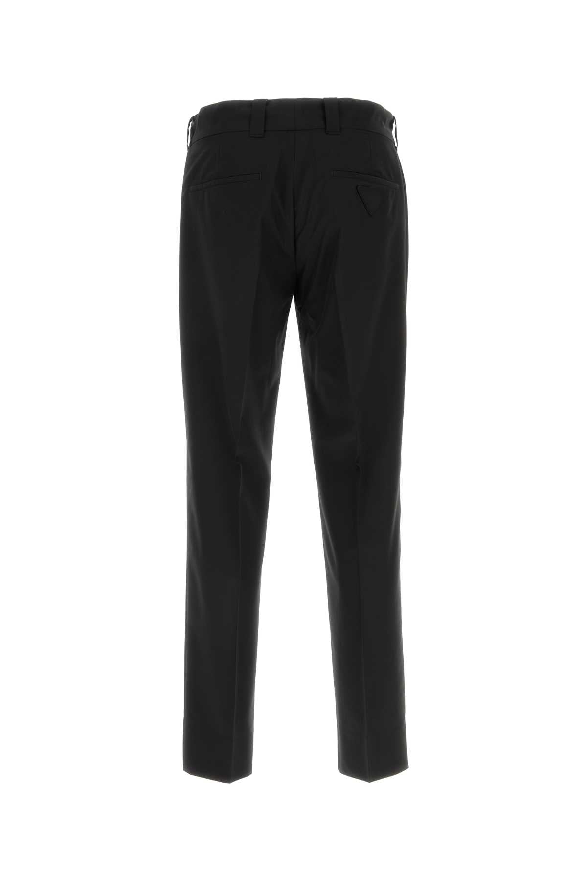 Black Wool Blend Pant Nero Exterior: Virgin Nylon Pantaloni