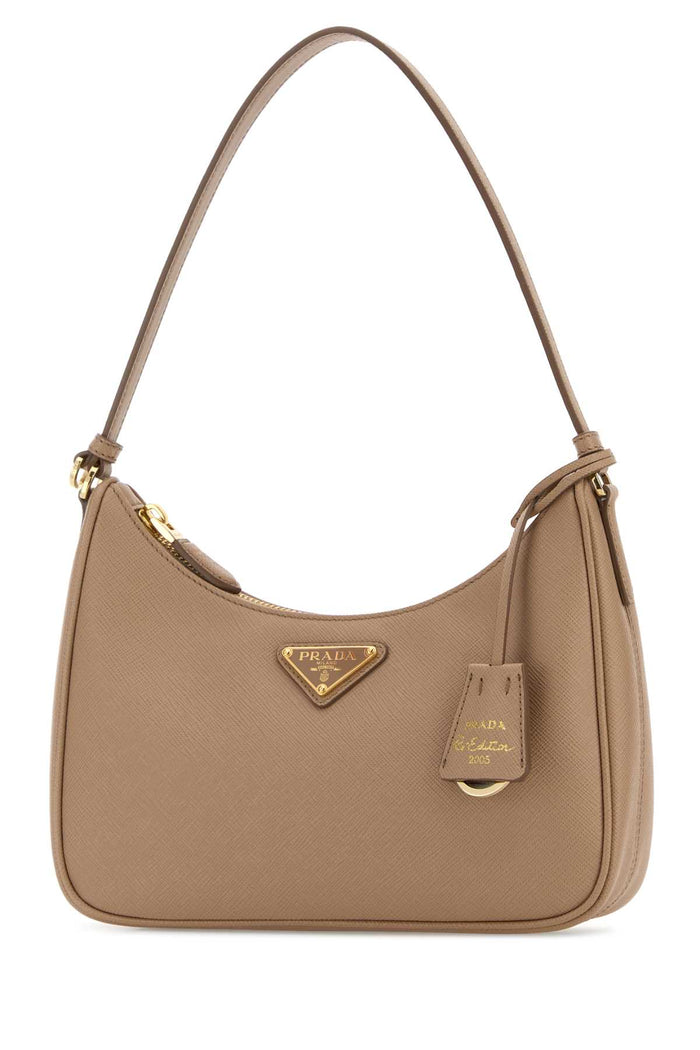 Beige Leather Prada Re-Edition 2005 Shoulder Bag Cammeo 1 Beauty
