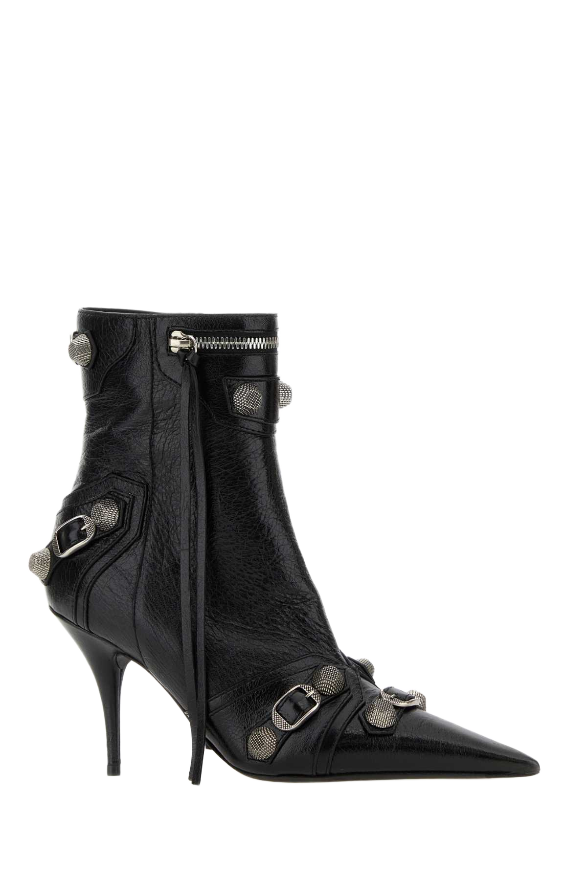 Black Leather Cagole Ankle Boots 1081 Arena/abs Accessory Stivali