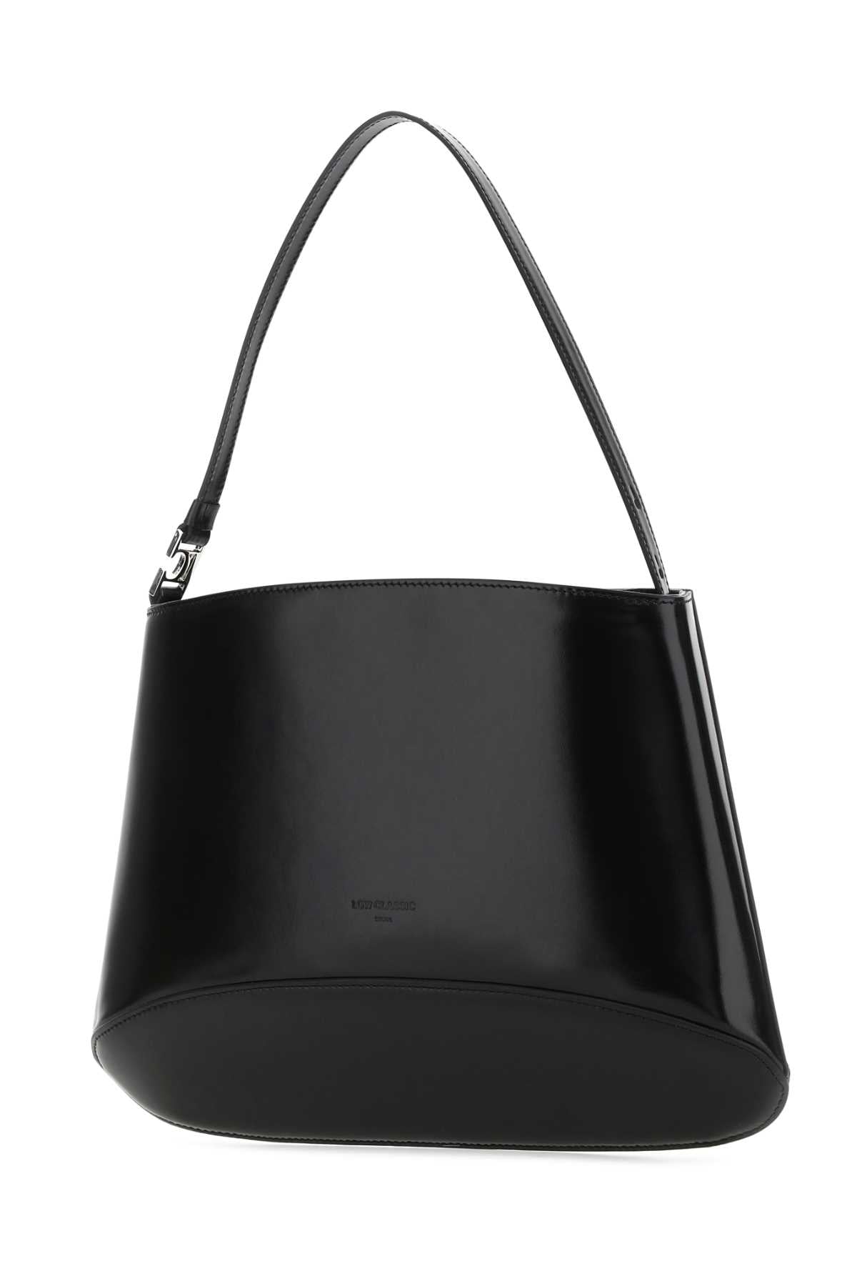 Black Leather Handbag 0372 Borse A Mano