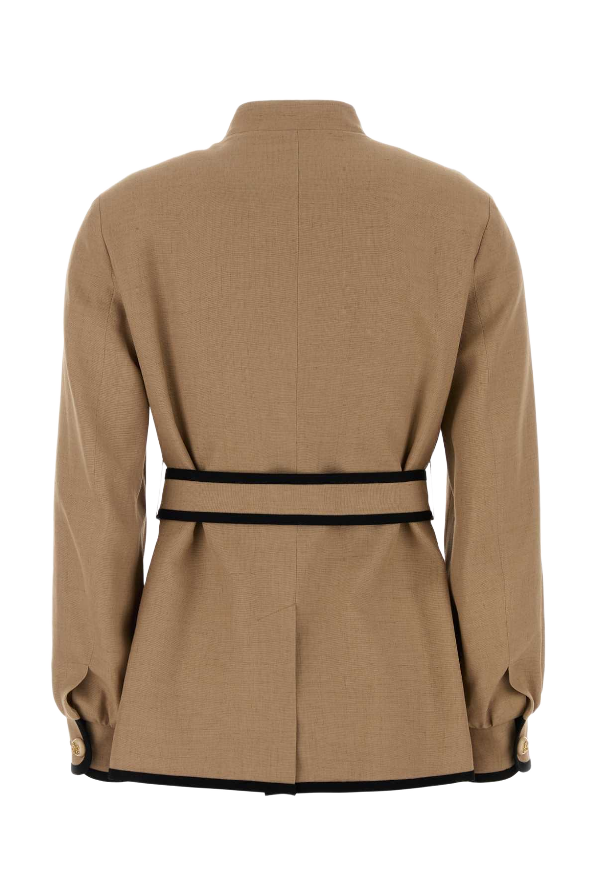 Beige Viscose Blend Blazer Giacche E Gilet