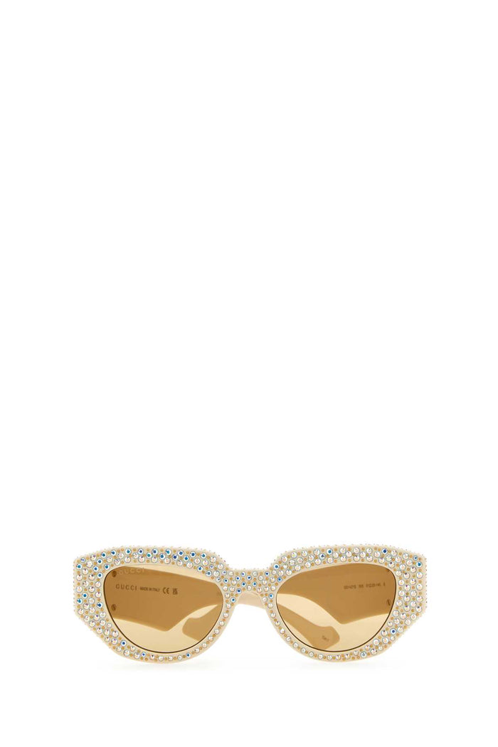 Embellished Acetate Sunglasses Ivorycrystalsbrown Exterior: Occhiali Da Sole