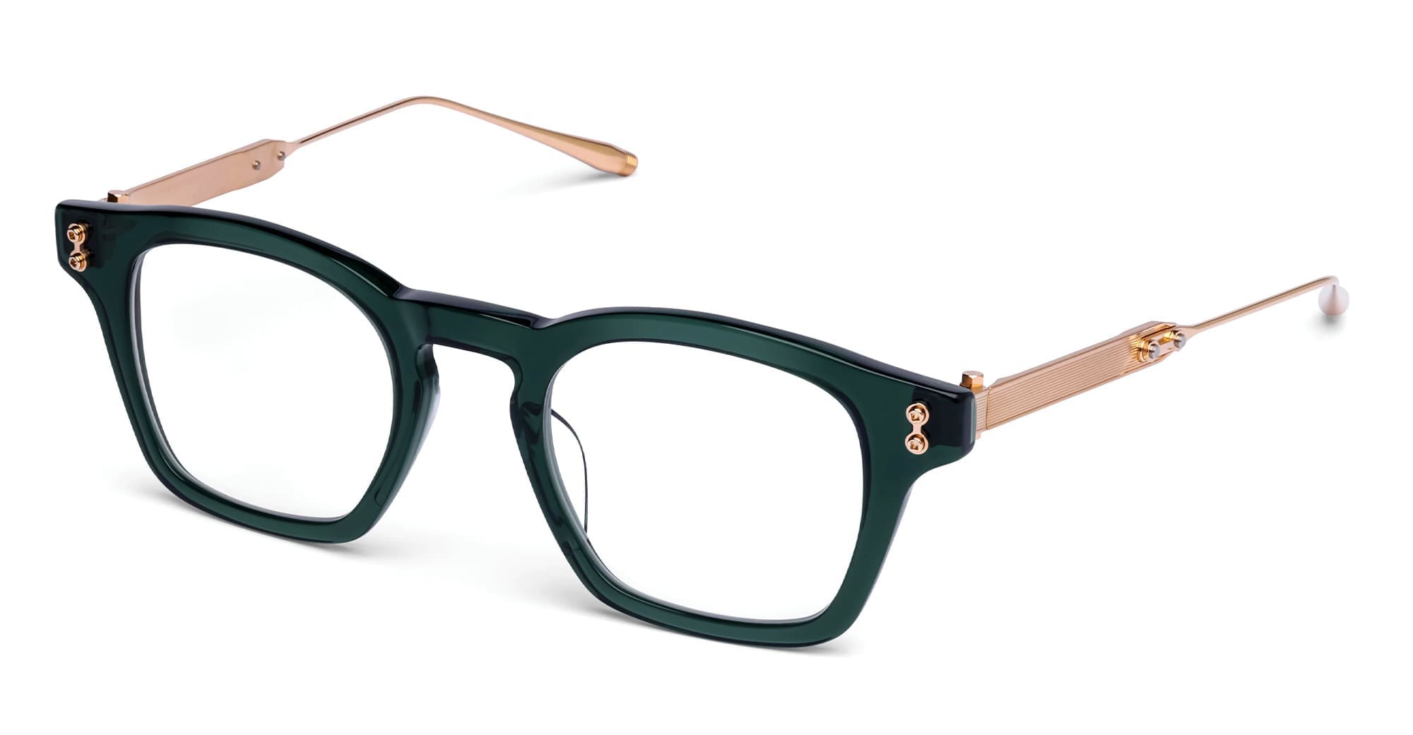 Wise - Deep Emerald Green 12k Gold Rx (45) Acetate Eyeglasses