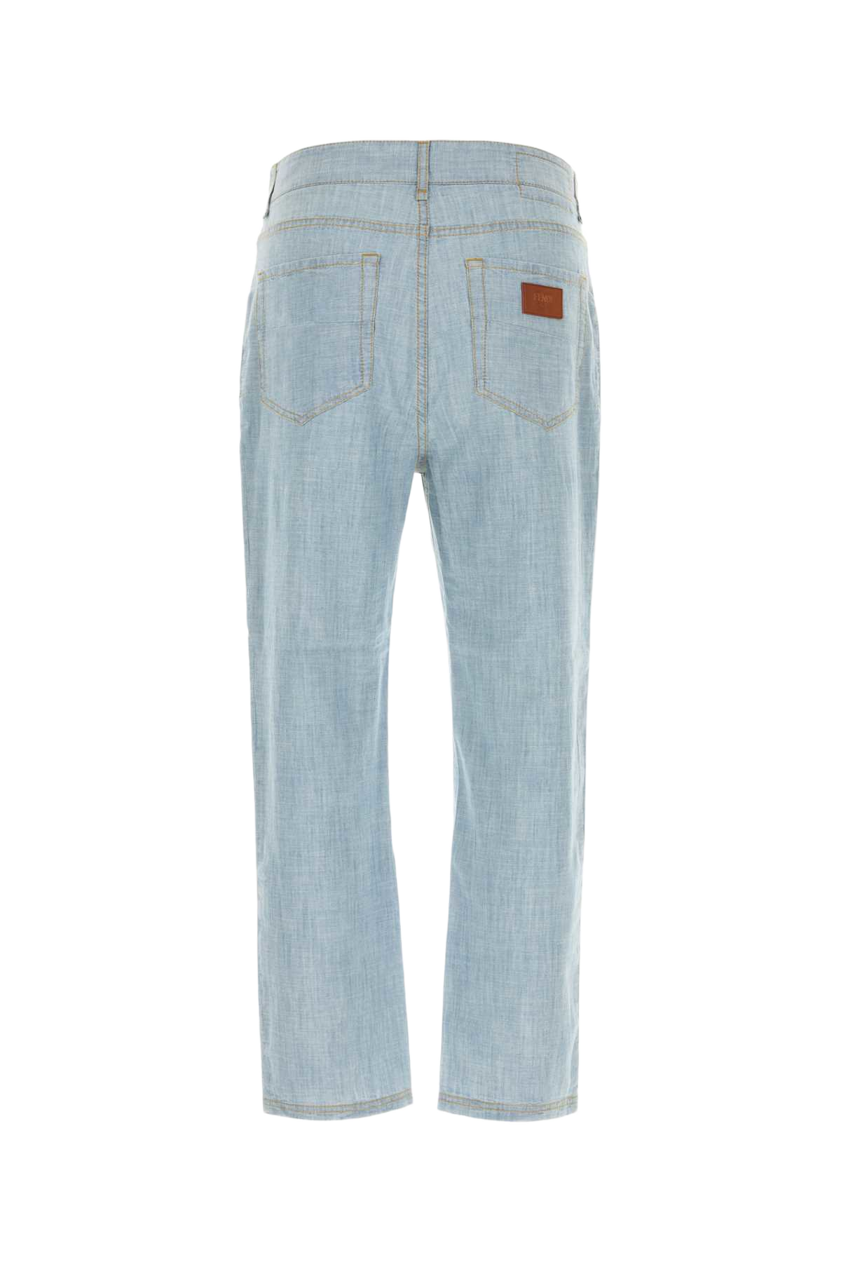 Denim Jeans Blu Chiaro Exterior: Cotton
