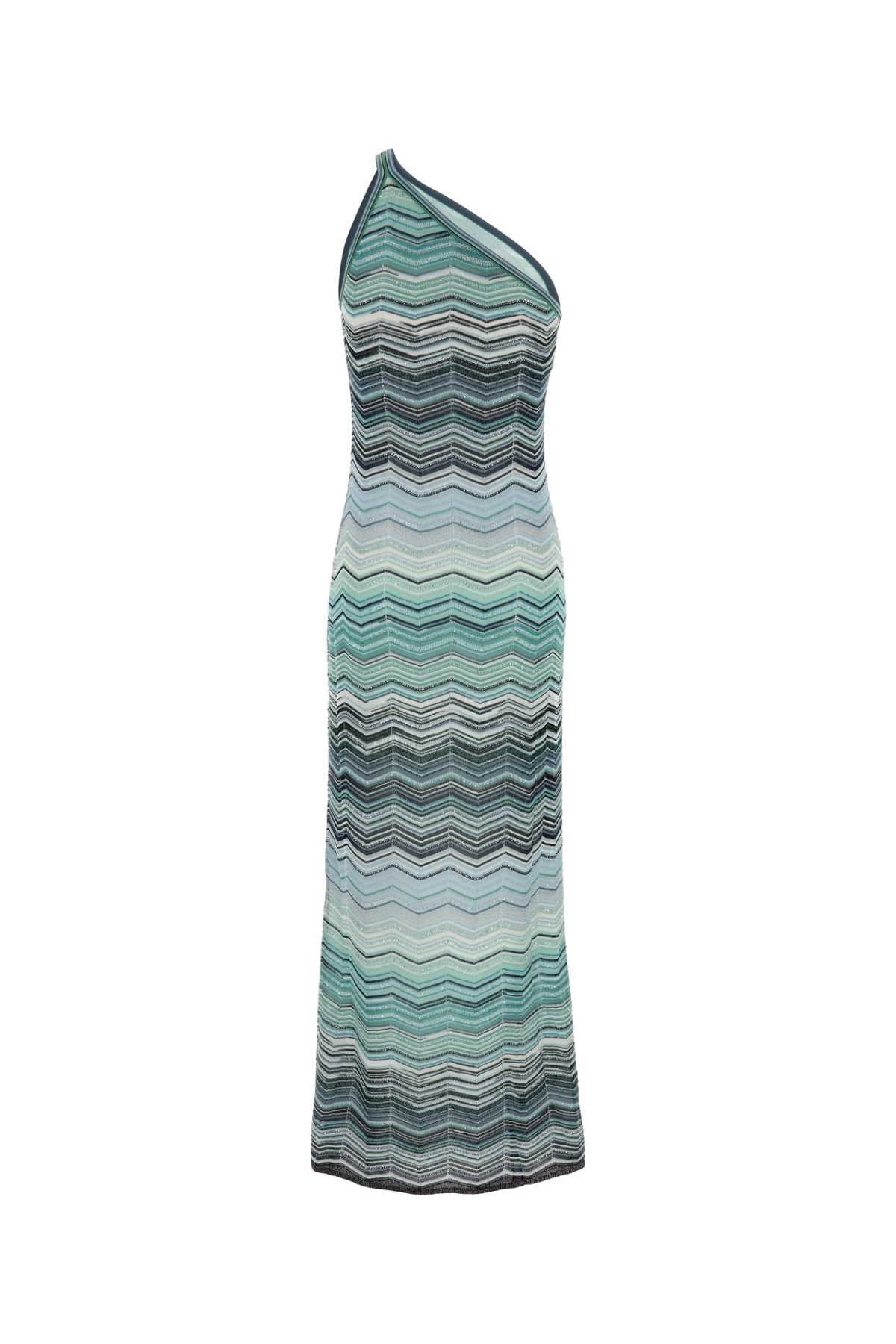 Embroidered Viscose Long Dress Turchese Vi Me Pa Abiti