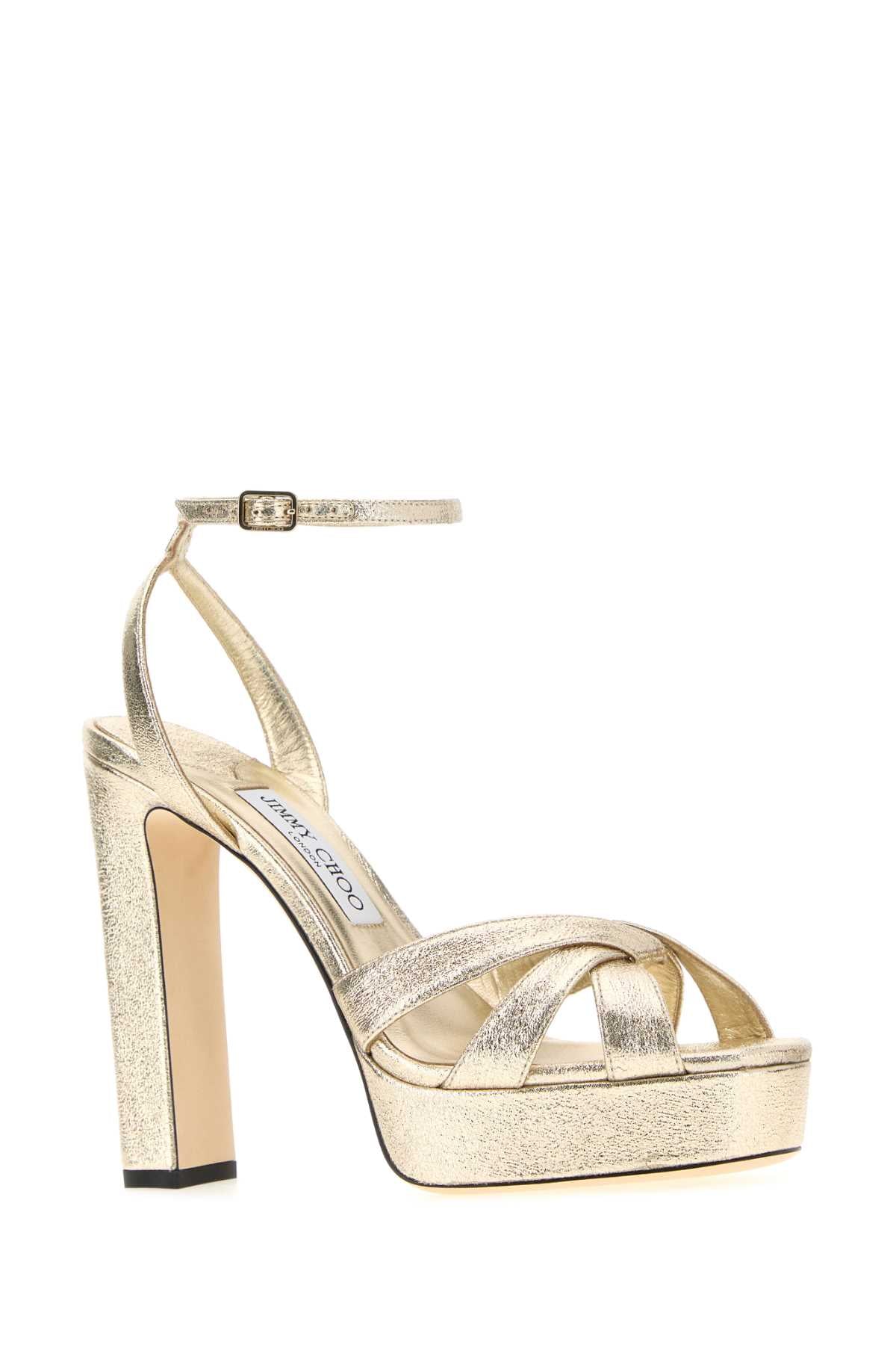 Gold Fabric Kove 120 Sandals Platinum Scarpe Con Tacco