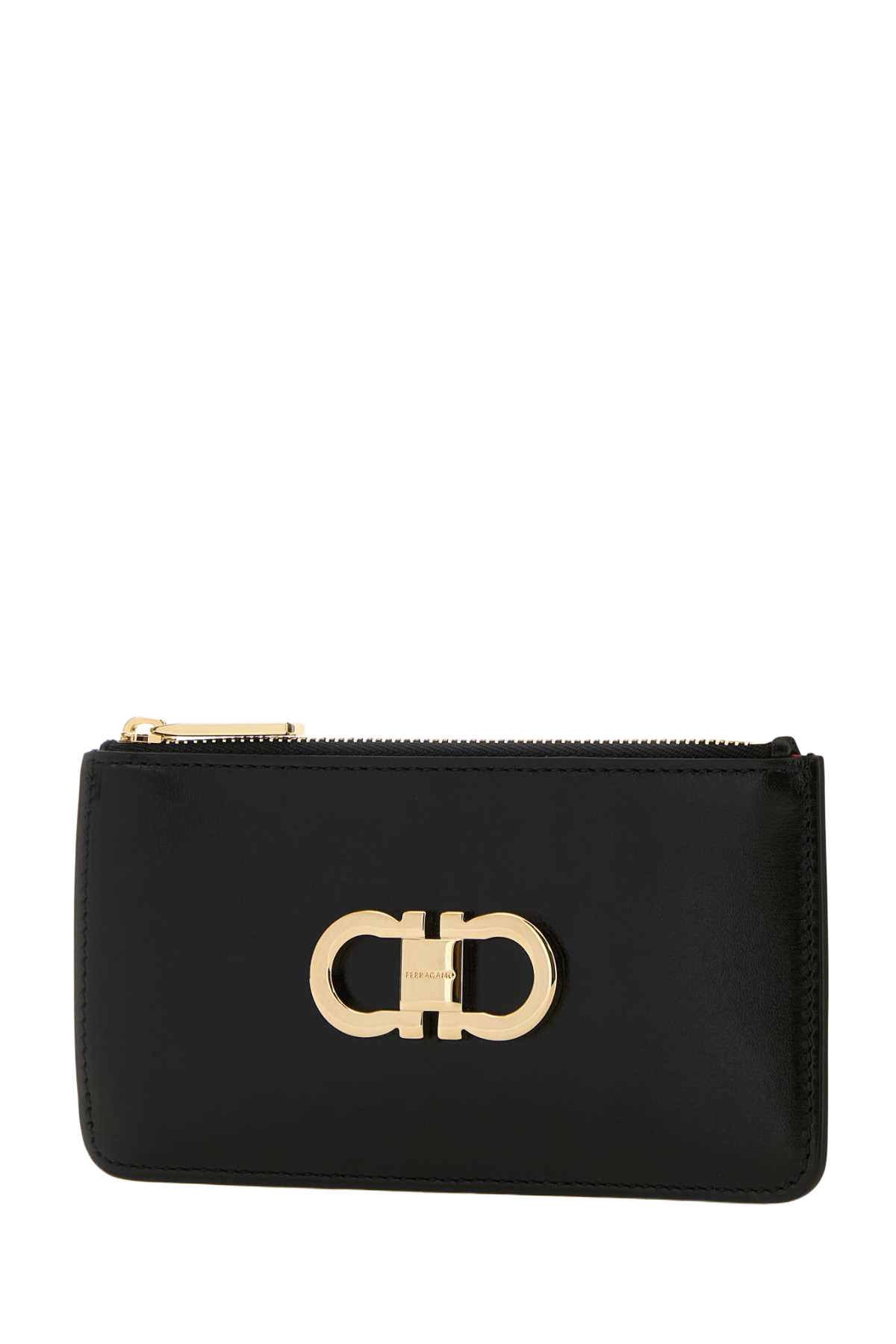 Black Leather Wallet Neroflameredflamered Calf Portafogli
