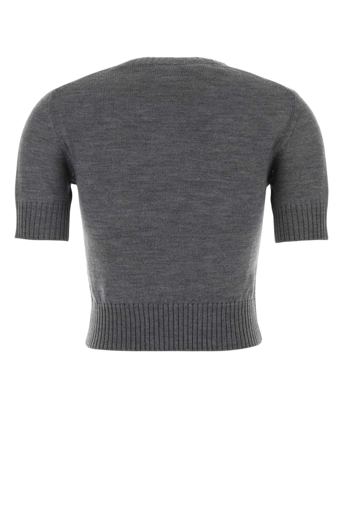 Dark Grey Wool Sweater Londonfog Lana Vergine Maglieria