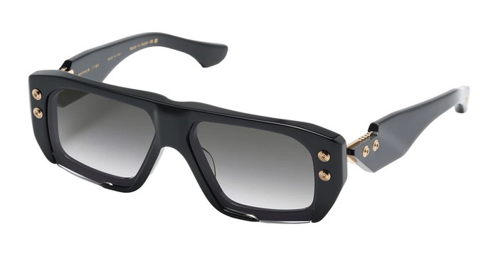 Hypher-1183 - Black White Gold Nd Titanium Sunglasses