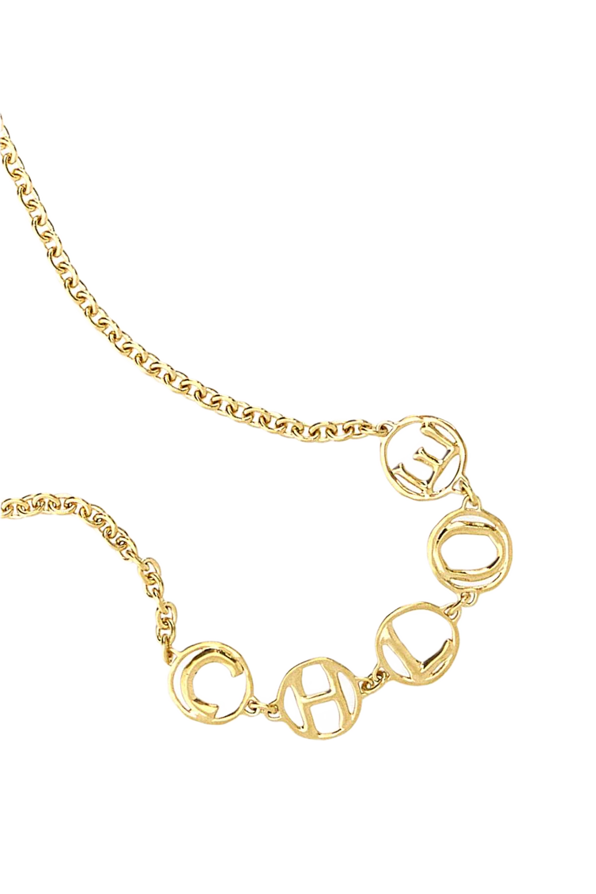 Gold Metal Chloã© Script Chocker Brass Collane