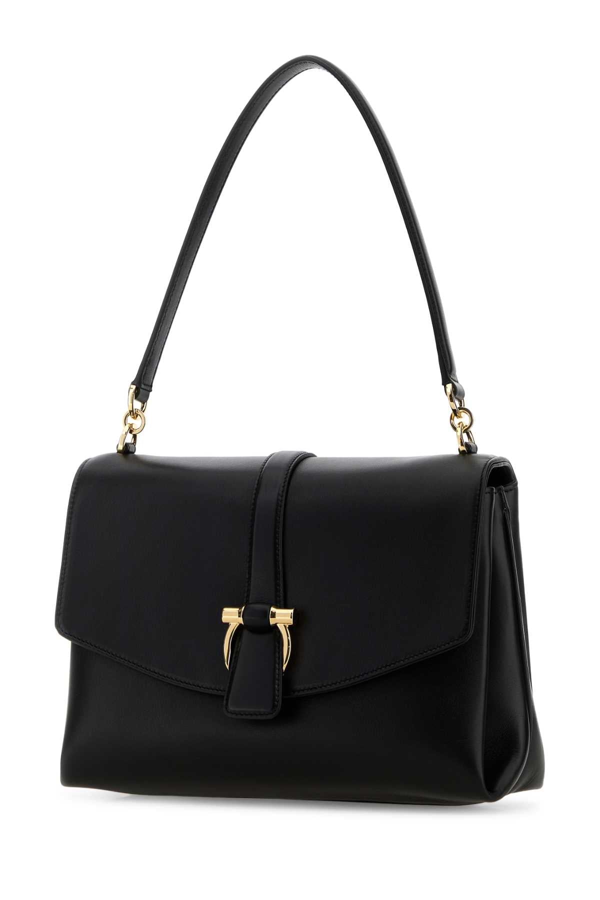 Black Leather Shoulder Bag Nero Borse A Mano