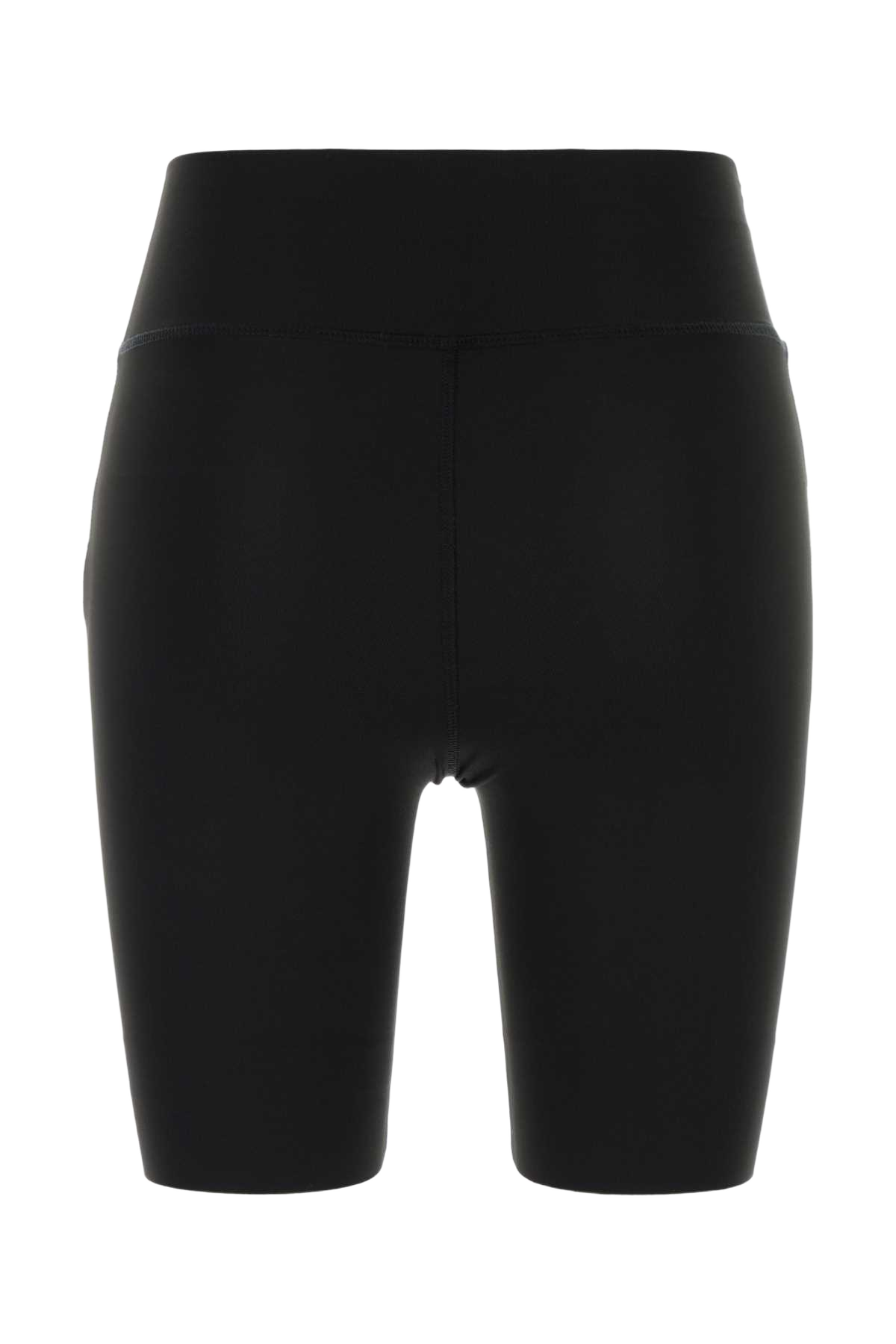 Black Stretch Polyester Shorts Exterior: Elastane