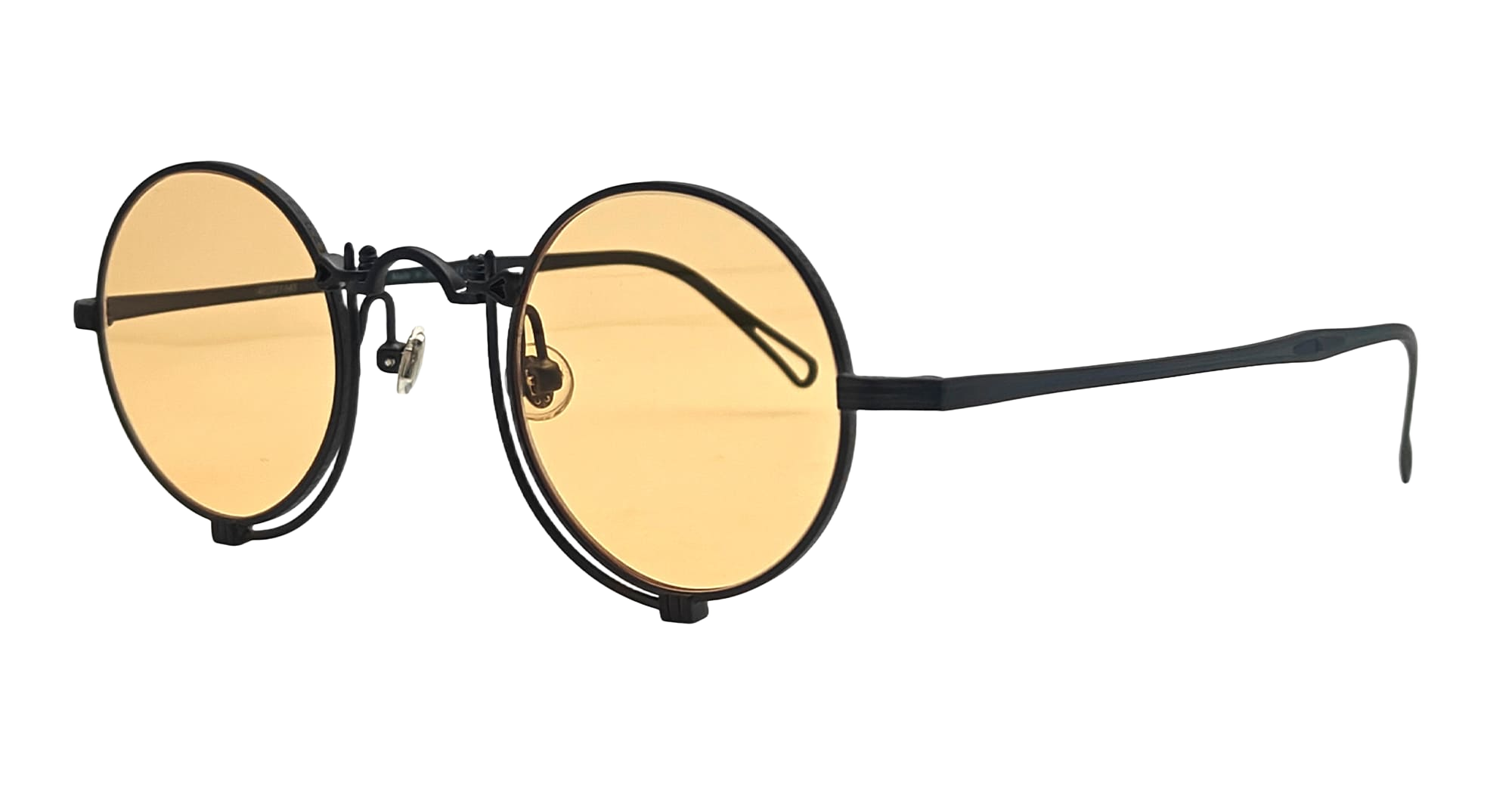 10601h - Matte Black Cafe Orange Titanium Sunglasses