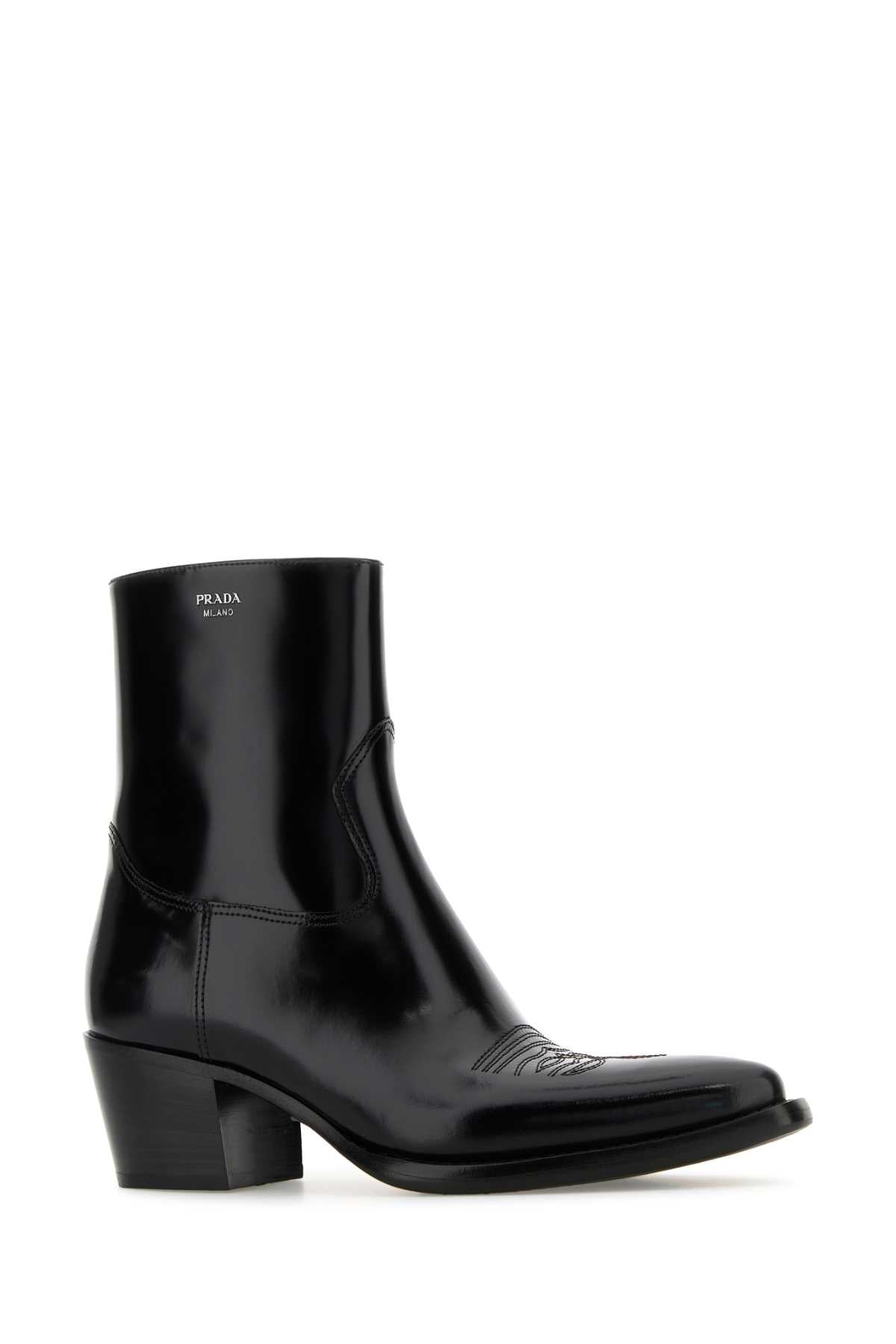 Black Leather Boots Nero Calfleather Stivali