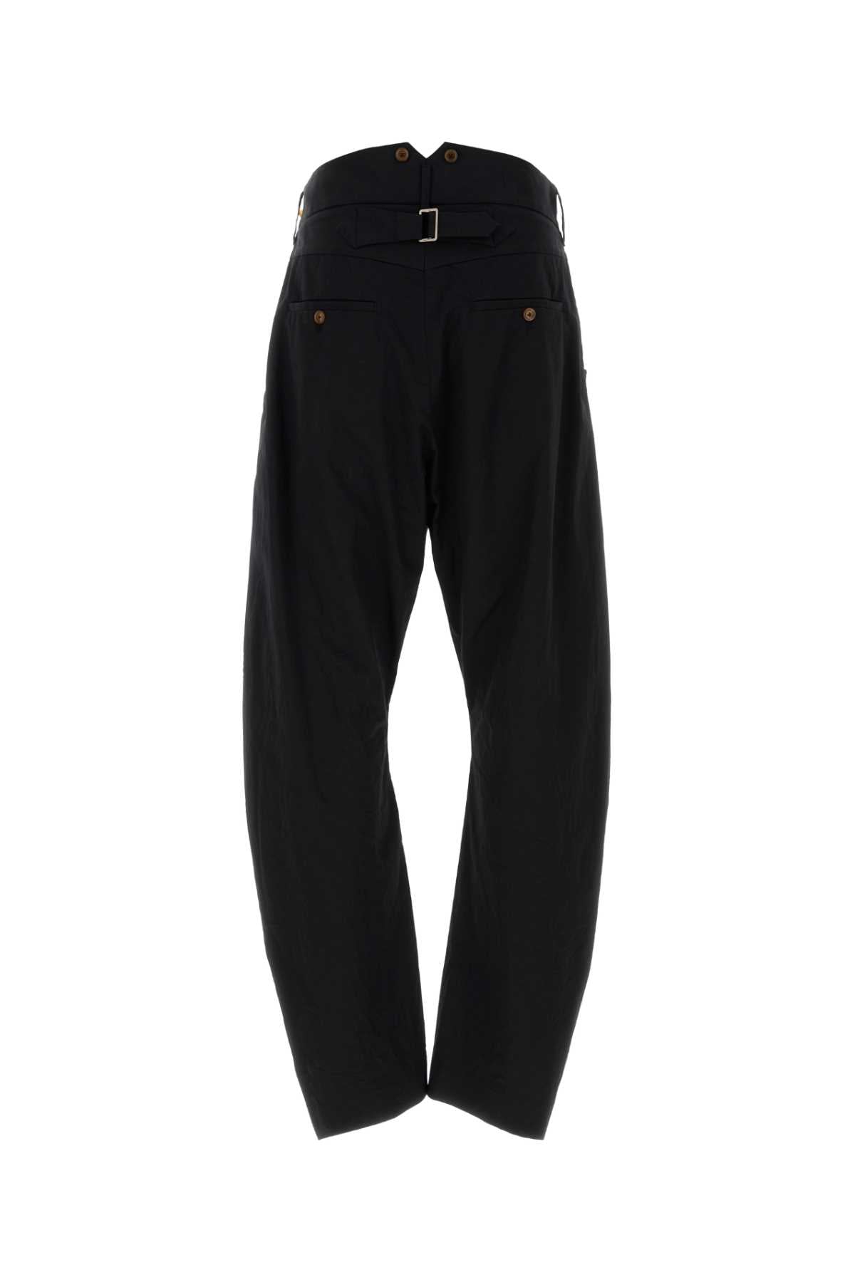 Black Stretch Cotton Pant Exterior: Elastane Pantaloni