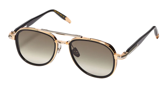 Akira - C409 Shiny Black Yellow Gold Platine Nd Metal Sunglasses