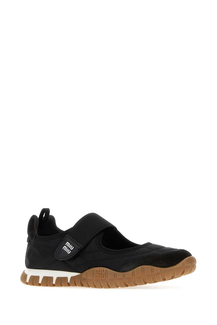 Black Fabric Tyre Ballerinas Nero Sneaker