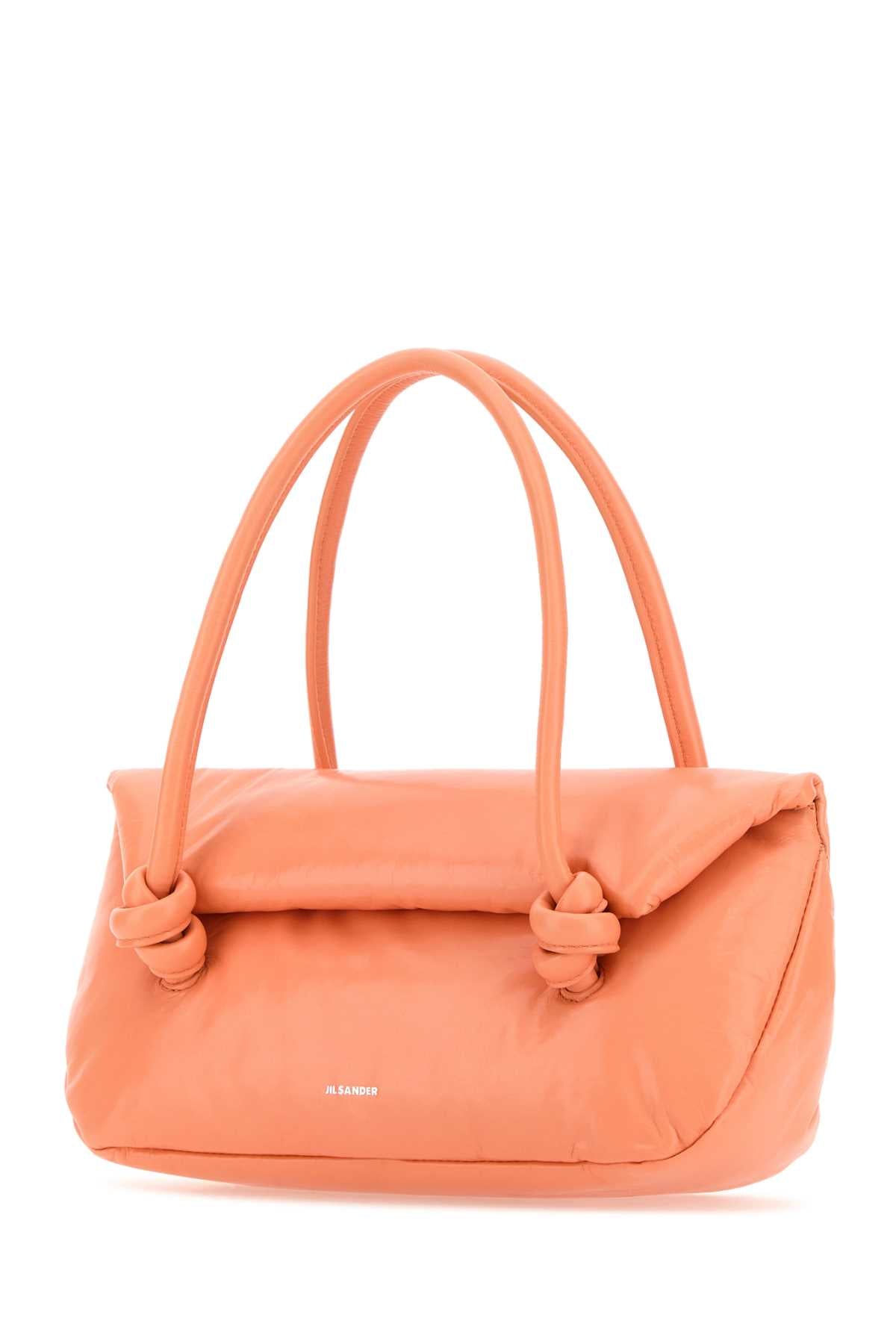 Peach Leather Small Knot Handle Handbag 639 Borse A Mano