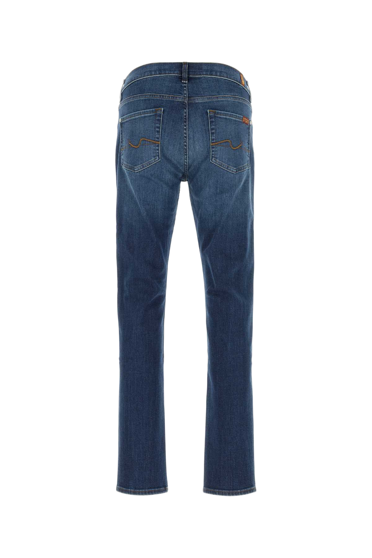 Stretch Denim Slimmy Tapered Jeans Blue Exterior: Cotton Elastane